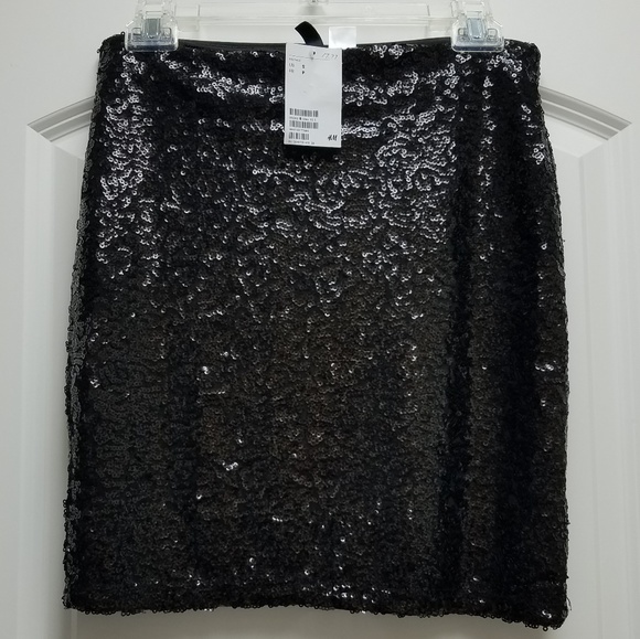 H&M Dresses & Skirts - H&M Black Sequin Skirt, Small, NWT